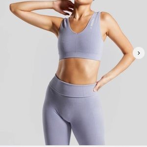 Gymshark Power Down Sports Bra, Steel Blue, M, Great Condition